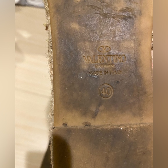 Valentino Rockstud Suede Leather Espadrille Flats - Picture 4 of 7